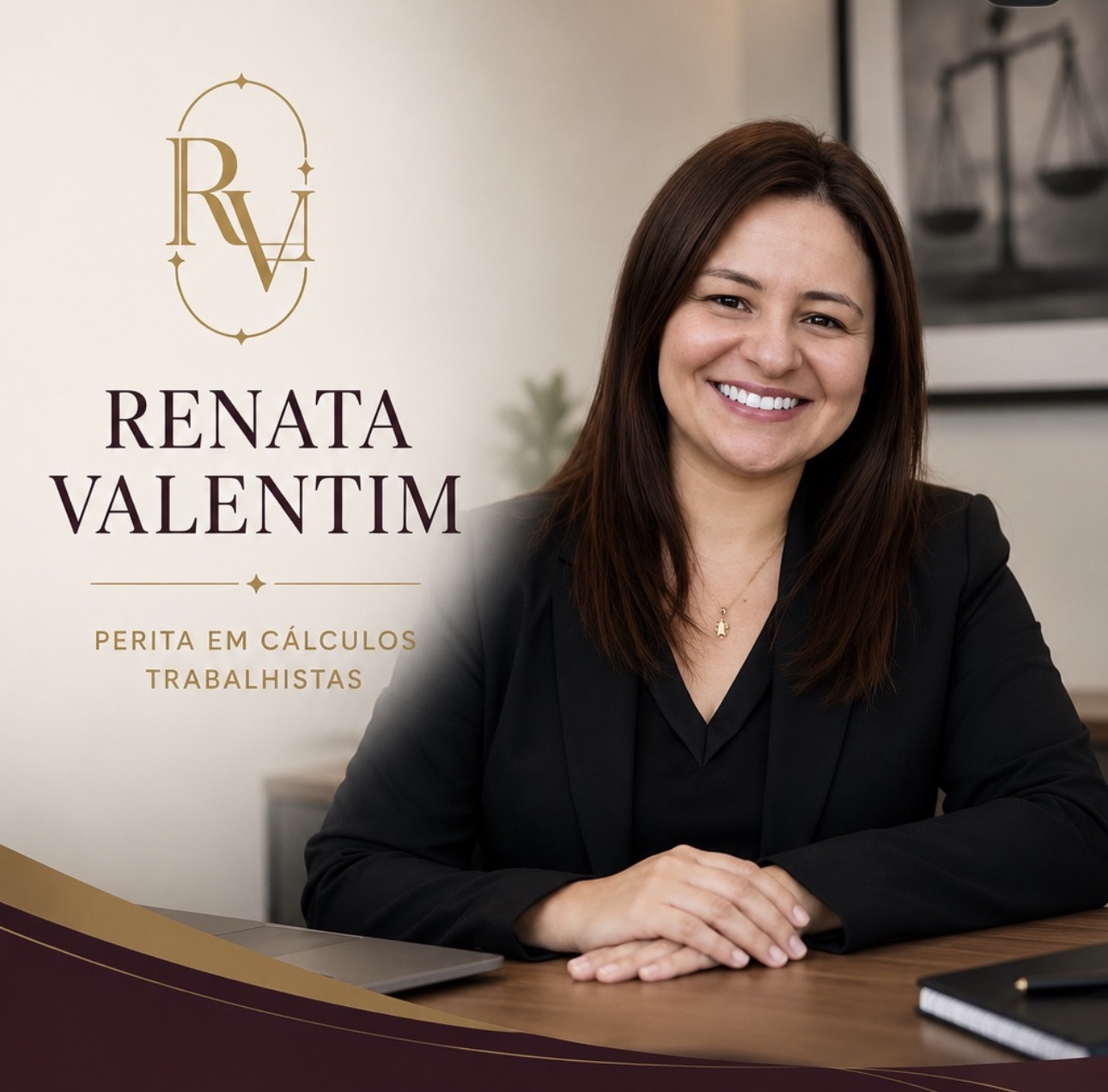 Renata Valentim, perita em cálculos trabalhistas